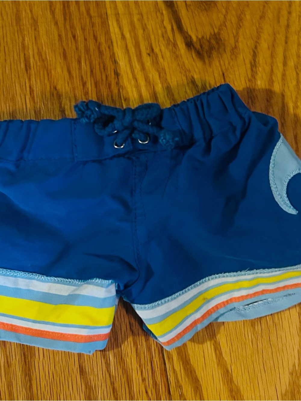 Build-A-Bear Blue Striped Swim Shorts